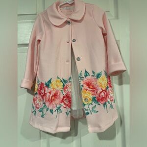 Floral Pink Kids Coat and Matching Dress